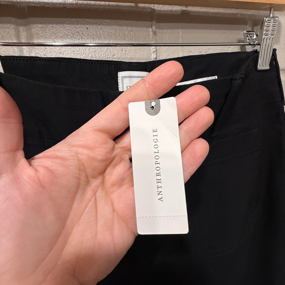 Anthropologie Maeve Colette High Rise Wide Leg Pants Magic Fabric Blnd Linen 29T - Picture 12 of 16